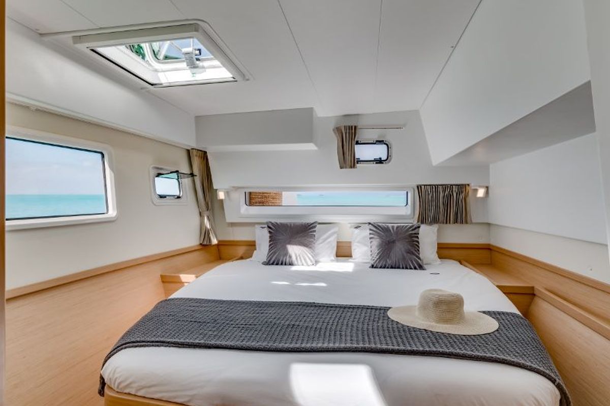 Cabin on Poseidon, a Lagoon 42 catamaran at Primošten, Croatia