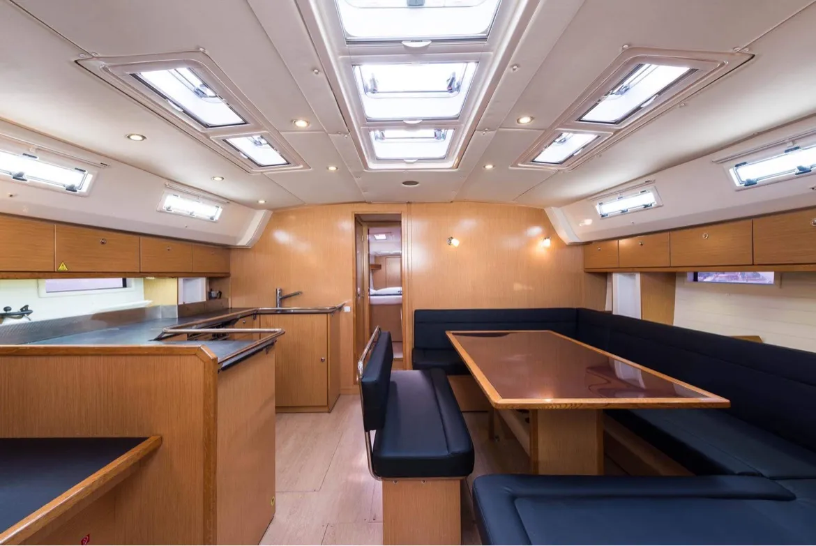 Salon of Altair, a Bavaria Cruiser 50 sailboat at Sami Municipal Unit, Greece