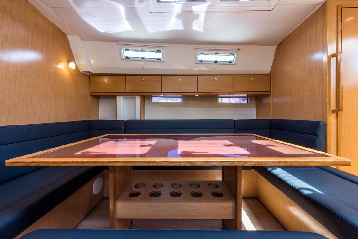 Salon of Altair, a Bavaria Cruiser 50 sailboat at Sami Municipal Unit, Greece