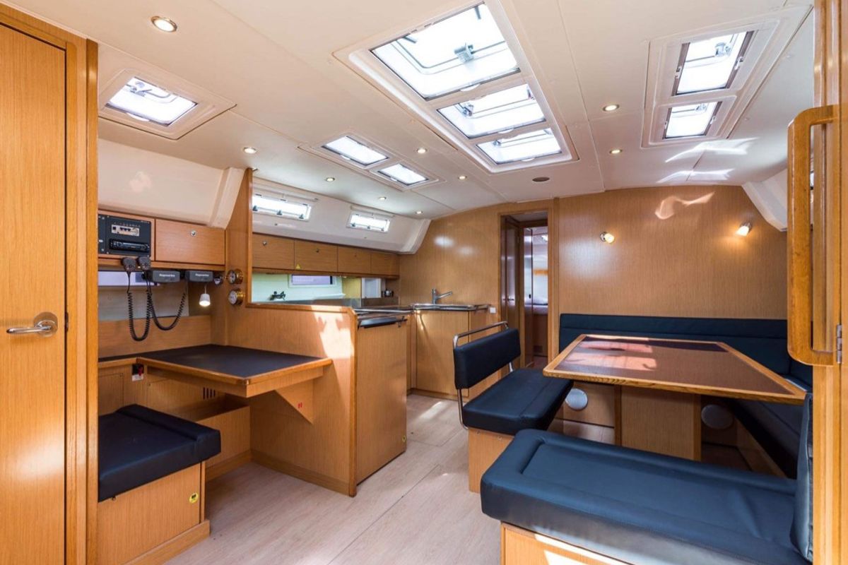 Salon of Altair, a Bavaria Cruiser 50 sailboat at Sami Municipal Unit, Greece