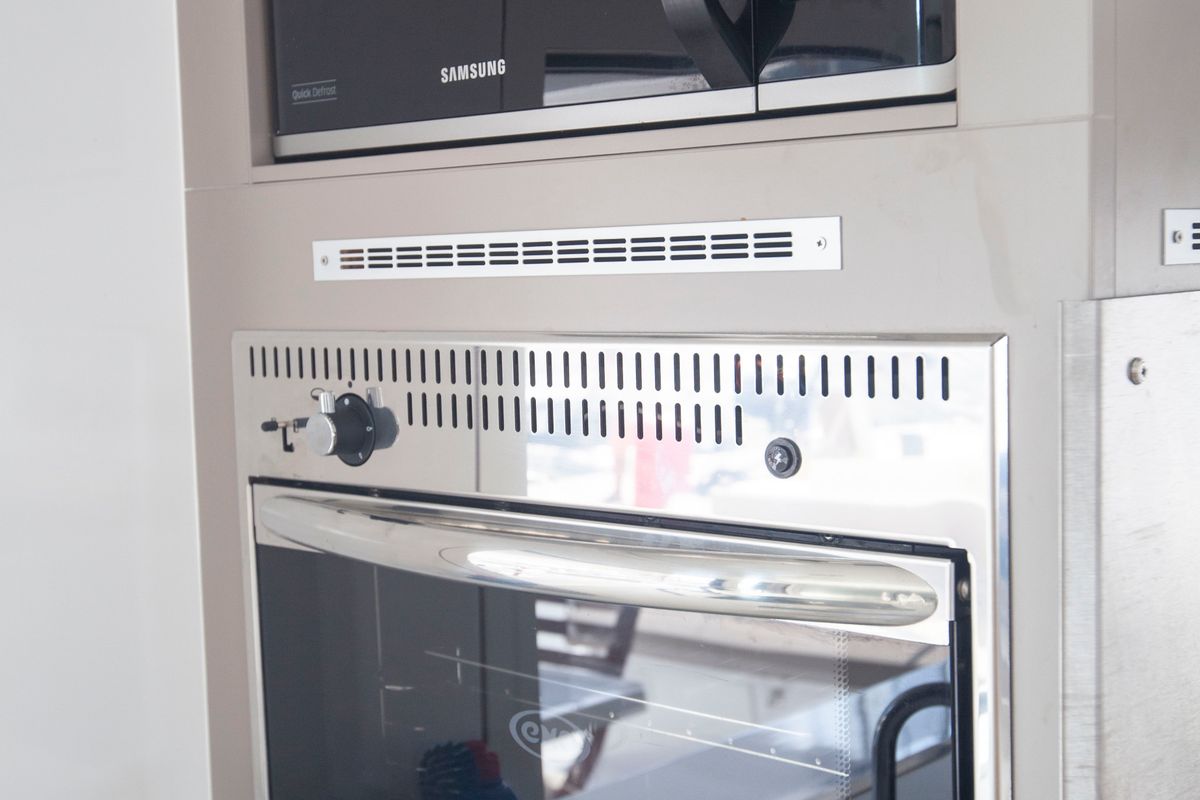 Galley of Leandra, a Bali 4.5 catamaran at Marmaris, Turkey
