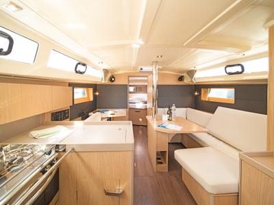 Galley of Lux, a Beneteau Oceanis 41.1 sailboat at Municipal Unit of Lefkada, Greece