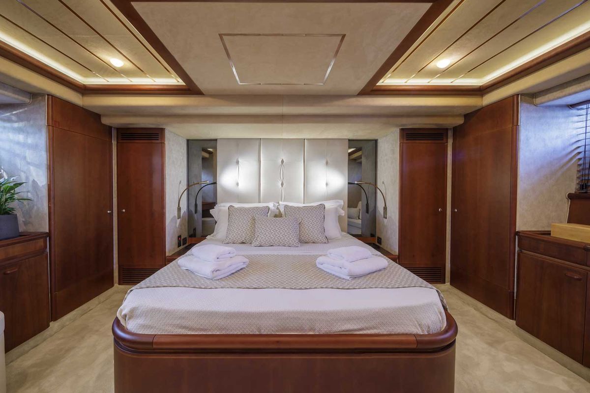Cabin on My Way, a Ferretti 72 yacht at Athens, Greece