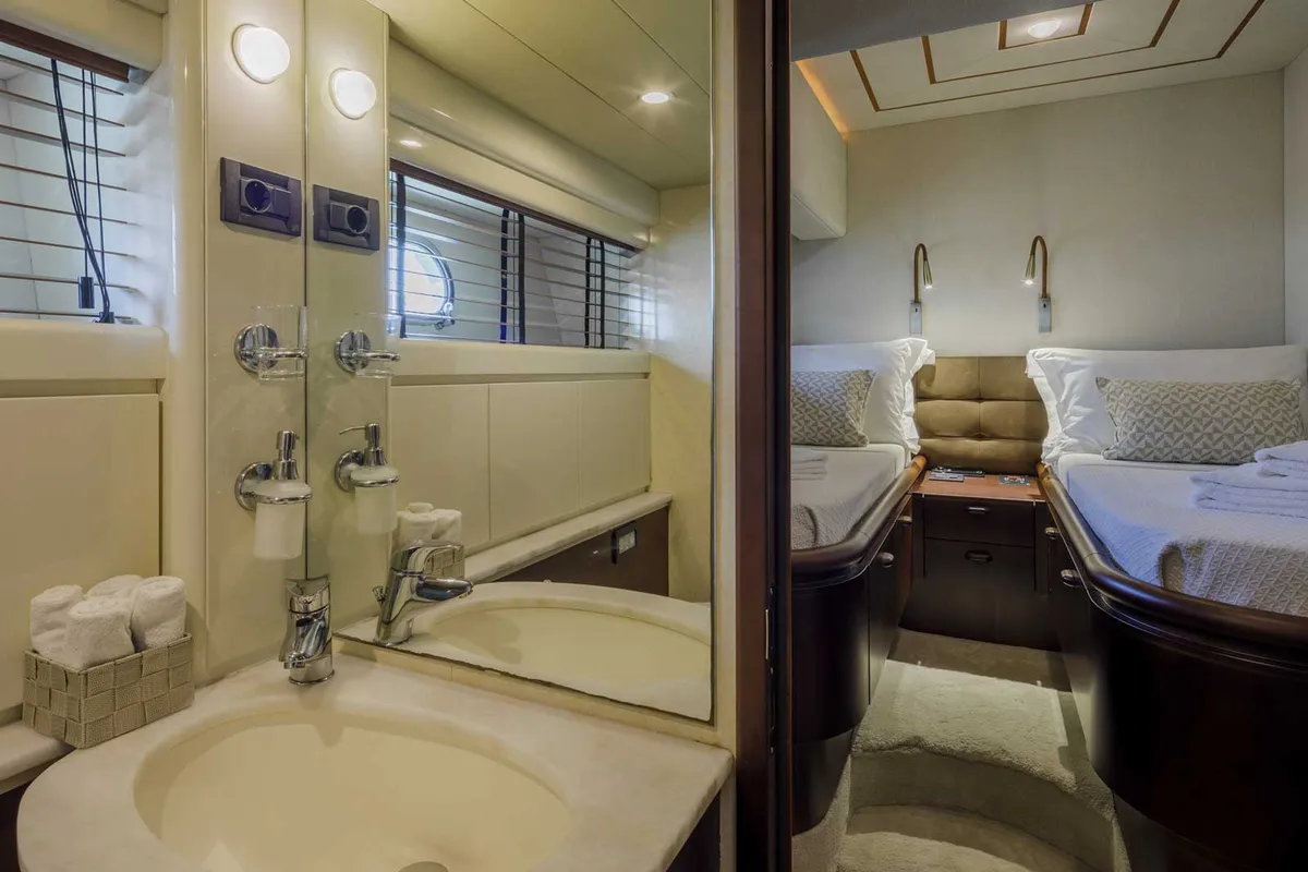 Head on My Way, a Ferretti 72 yacht at Athens, Greece