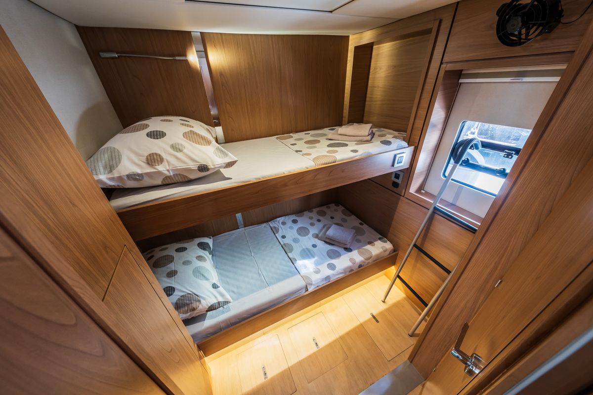 Cabin on Manul, a Bali 4.8 catamaran at Grad Kaštela, Croatia