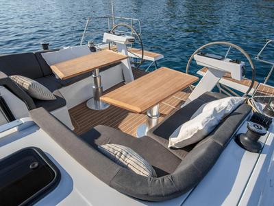 Deck of Catch Me If You Can, a Hanse Yachts Hanse 410 sailboat at Grad Šibenik, Croatia