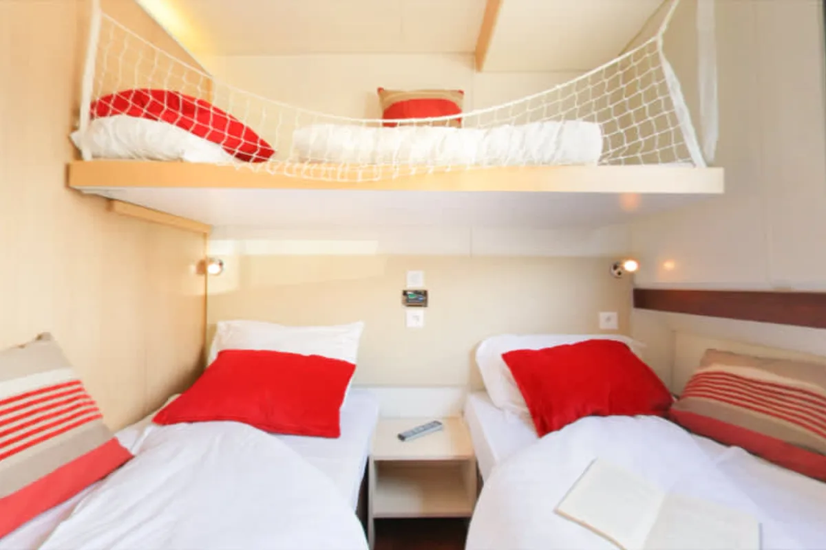 Cabin on Vision3, a Cygnet Vision 3 motorboat at Vinkeveen, Netherlands