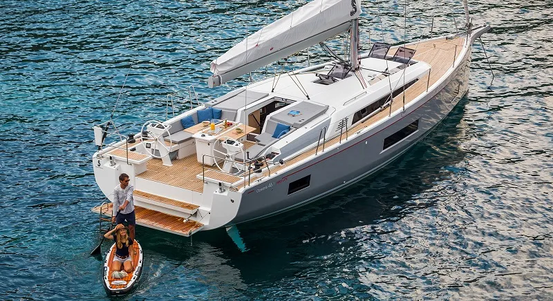 Eaux de Vie, a Beneteau Oceanis 46.1 sailboat at Athens, Greece