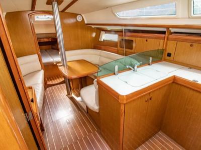 Salon of Kos 36.1, a Jeanneau Sun Odyssey 36i sailboat at Municipal Unit of Lefkada, Greece