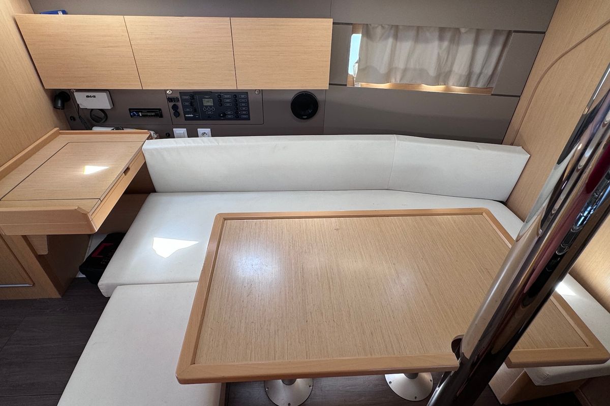 Salon of Felina, a Beneteau Oceanis 38 sailboat at Općina Sukošan, Croatia