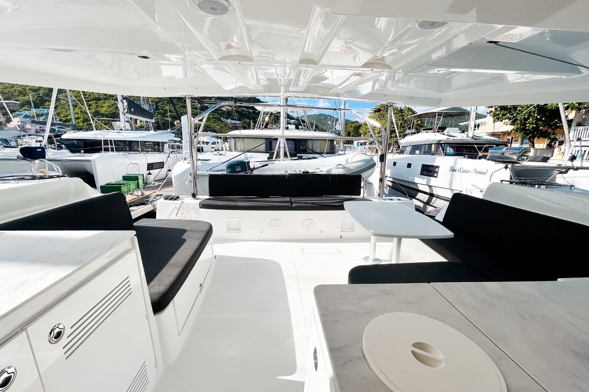 Salon of Southern Isle, a Lagoon 46 catamaran at Road Town, British Virgin Islands