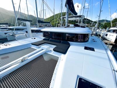 Deck of Southern Isle, a Lagoon 46 catamaran at Road Town, British Virgin Islands