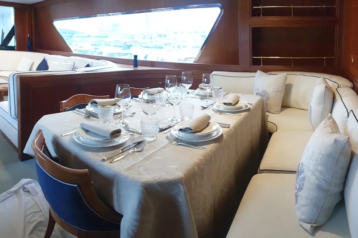 Salon of Ziveli, a Alalunga 78 yacht at Termoli, Italy