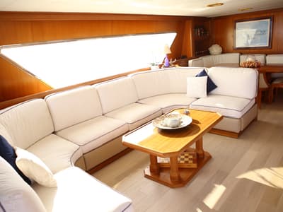 Salon of Ziveli, a Alalunga 78 yacht at Termoli, Italy