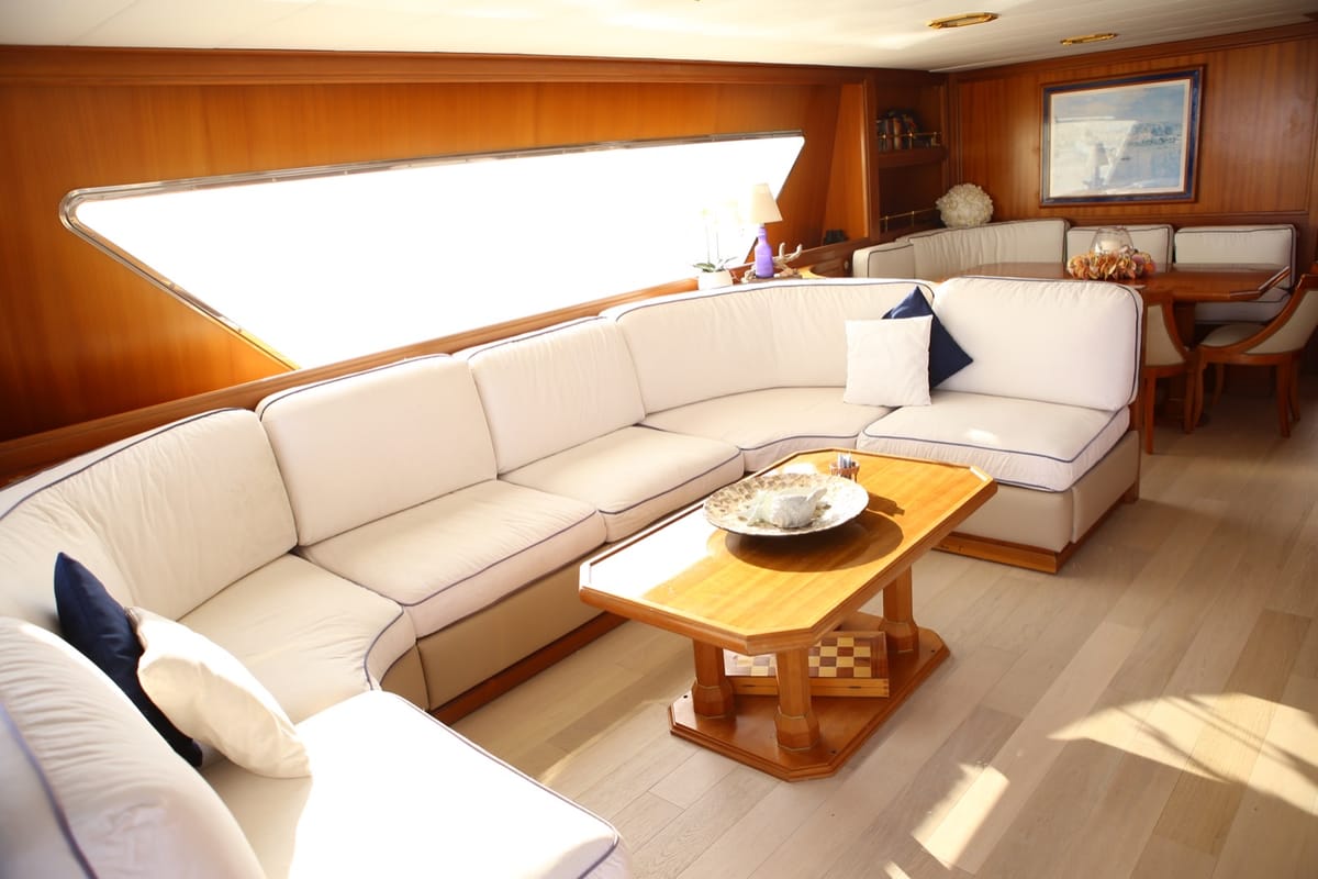 Salon of Ziveli, a Alalunga 78 yacht at Termoli, Italy