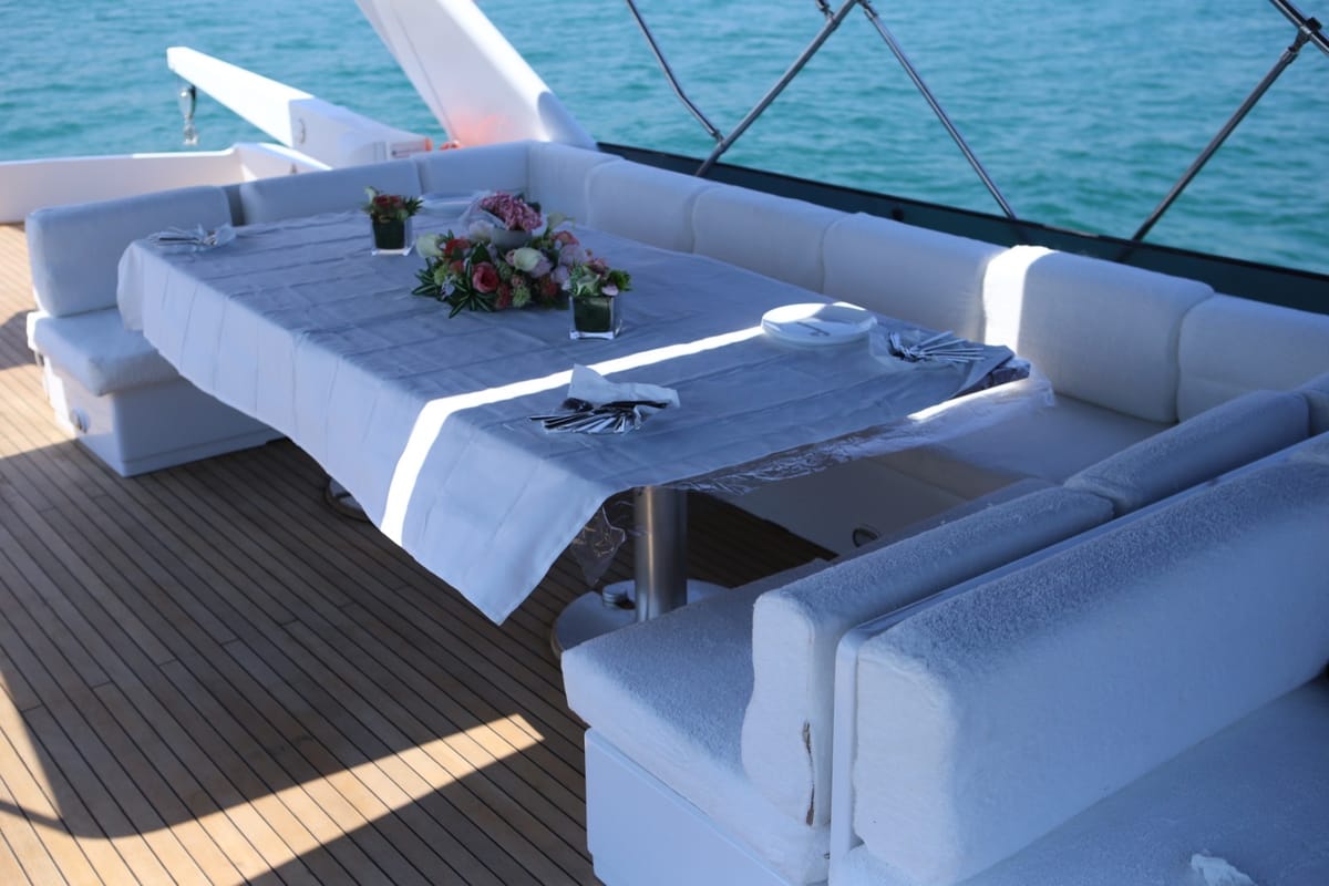 Deck of Ziveli, a Alalunga 78 yacht at Termoli, Italy