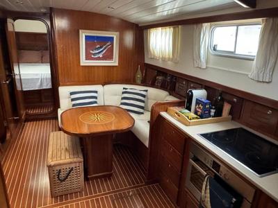Salon of Balsamico, a Menorquin Yachts Menorquin 160 motorboat at Port d'Andratx, Spain