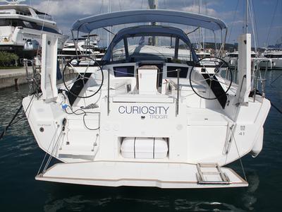 Curiosity , a Dufour 41 sailboat at Seget Donji, Croatia