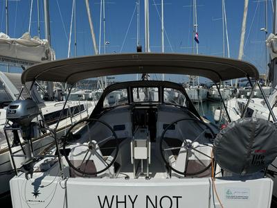 Cockpit of Why Not, a Jeanneau Sun Odyssey 349 sailboat at Grad Biograd na Moru, Croatia
