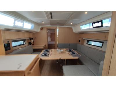 Salon of Celestia, a Bavaria C42 sailboat at Volos Municipality, Greece