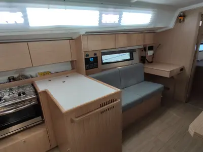 Galley of Celestia, a Bavaria C42 sailboat at Volos Municipality, Greece