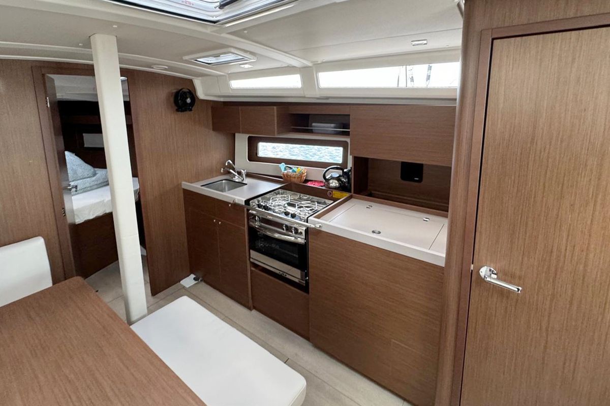 Galley of Katja, a Beneteau Oceanis 37.1 sailboat at Grad Biograd na Moru, Croatia