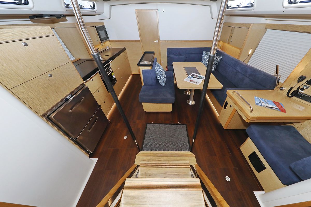 Salon of Blue Bonnet Af Lovnas - OW, a Hanse Yachts Hanse 505 sailboat at Grad Biograd na Moru, Croatia