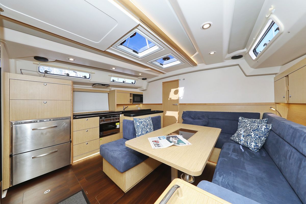 Salon of Blue Bonnet Af Lovnas - OW, a Hanse Yachts Hanse 505 sailboat at Grad Biograd na Moru, Croatia