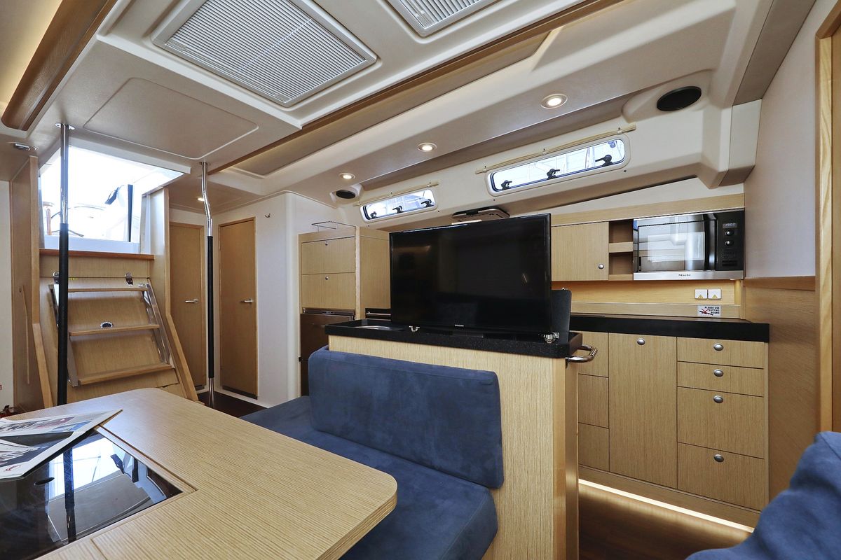 Salon of Blue Bonnet Af Lovnas - OW, a Hanse Yachts Hanse 505 sailboat at Grad Biograd na Moru, Croatia