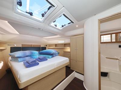 Cabin on Blue Bonnet Af Lovnas - OW, a Hanse Yachts Hanse 505 sailboat at Grad Biograd na Moru, Croatia