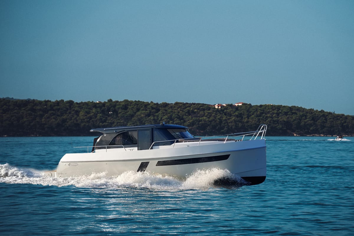 Exterior view of Hvar, a Maxima Boats Maxima 37 yacht at Seget Donji, Croatia