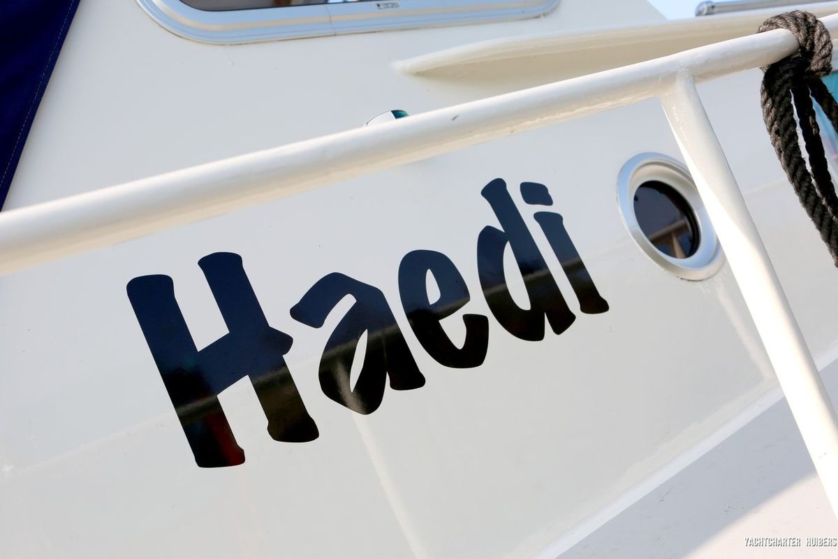 Haedi, a Courtevenne 830 motorboat at Heukelum, Netherlands