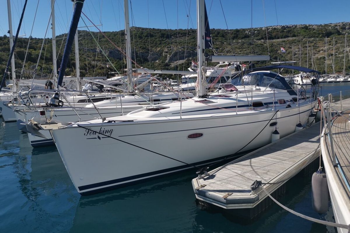 Exterior view of Sea King, a Bavaria 42 Cruiser sailboat at Primošten, Croatia