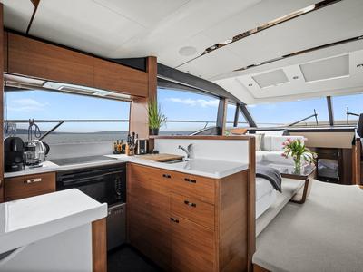 Galley of MIRNO MORE, a Princess Yachts Princess S65 yacht at Grad Kaštela, Croatia