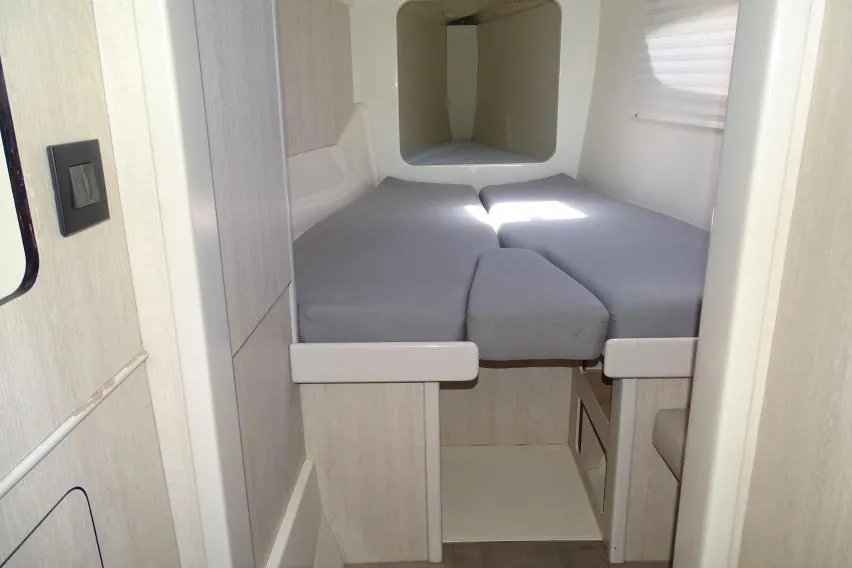 Cabin on La Luna, a Leopard 44 catamaran at es Jonquet, Spain
