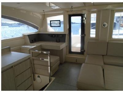 Cockpit of Seas the Day, a Leopard 48 catamaran at es Jonquet, Spain