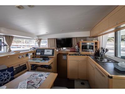 Galley of Mirfak, a Lagoon 400 S2 catamaran at Rosignano Solvay, Italy