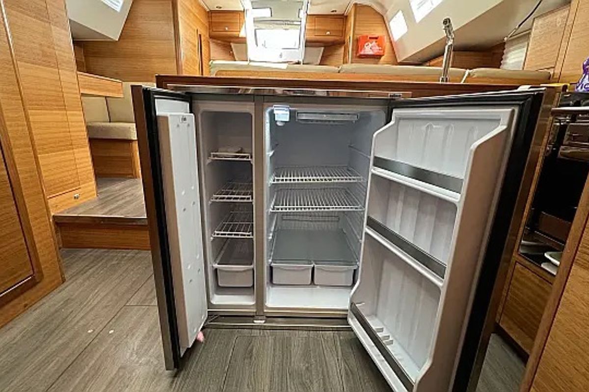 Galley of Miss Esme, a Elan Impression 50.1 sailboat at Seget Donji, Croatia