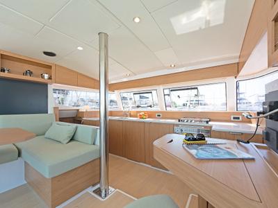 Galley of First Flirt, a Bali Catsmart catamaran at Skradin, Croatia