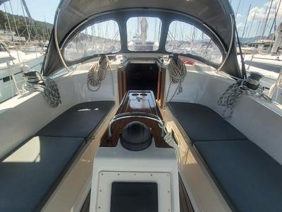Deck of Livka IV, a Bavaria Cruiser 41 sailboat at Split, Croatia