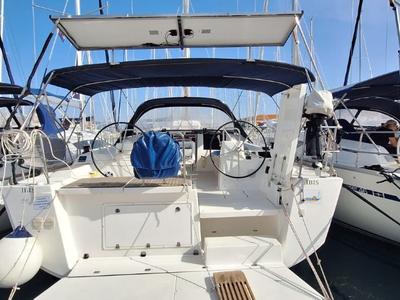 Cockpit of Ibis, a Dufour 460 GL sailboat at Grad Šibenik, Croatia