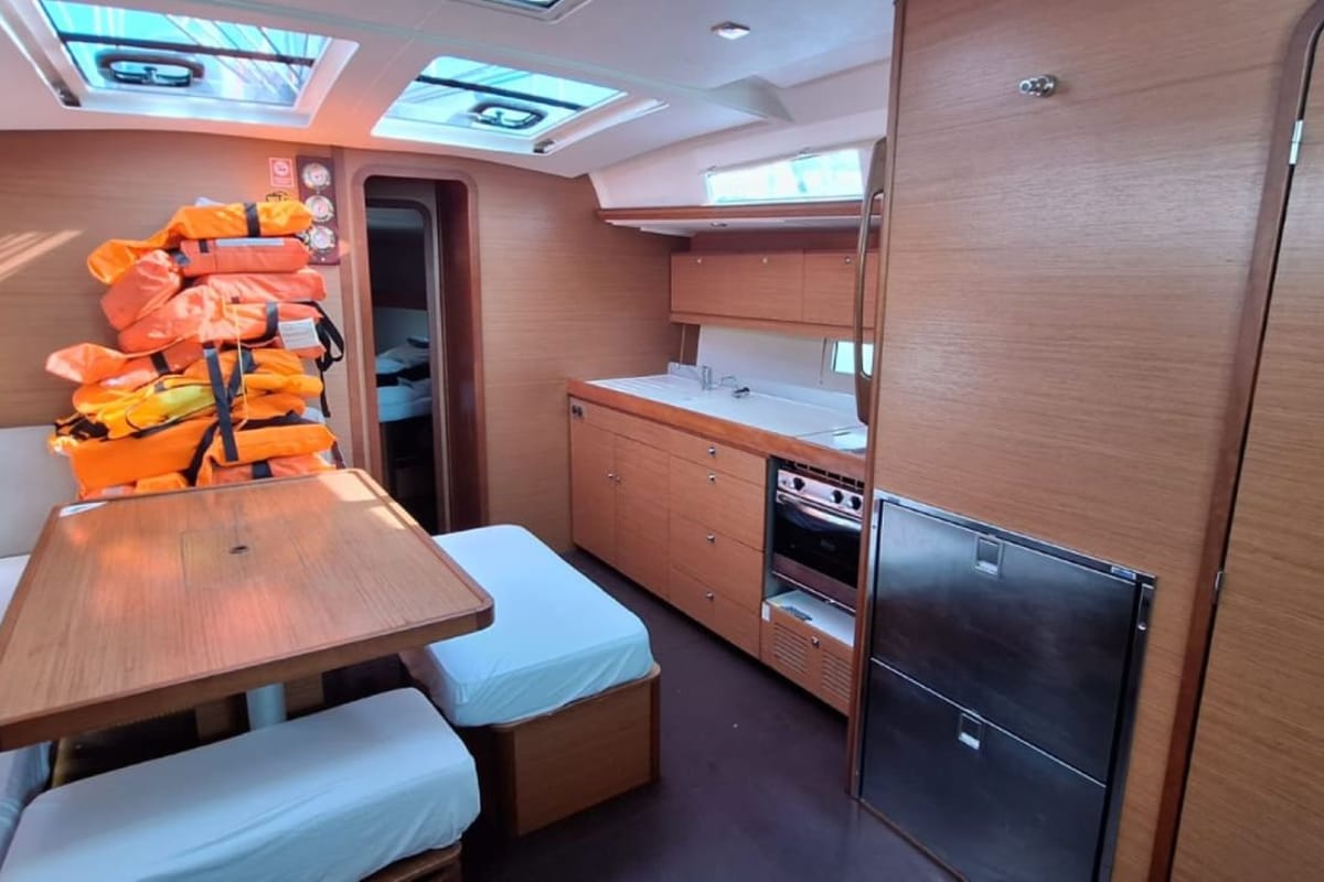 Galley of Ibis, a Dufour 460 GL sailboat at Grad Šibenik, Croatia