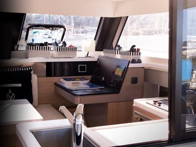 Galley of Jumping Fitness, a Aventura Catamarans Aventura 34 catamaran at Grad Šibenik, Croatia