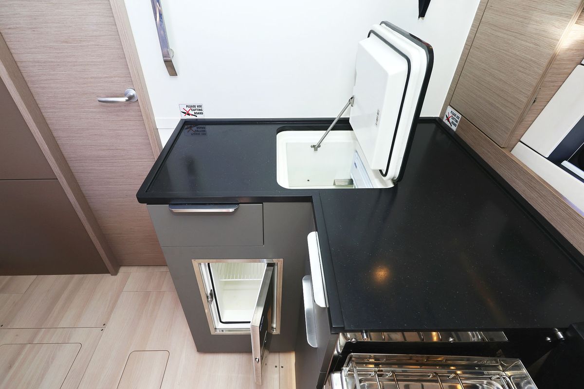 Galley of Ocean Phoenix, a Hanse Yachts Hanse 510 sailboat at Grad Šibenik, Croatia