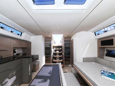 Salon of Ocean Phoenix, a Hanse Yachts Hanse 510 sailboat at Grad Šibenik, Croatia