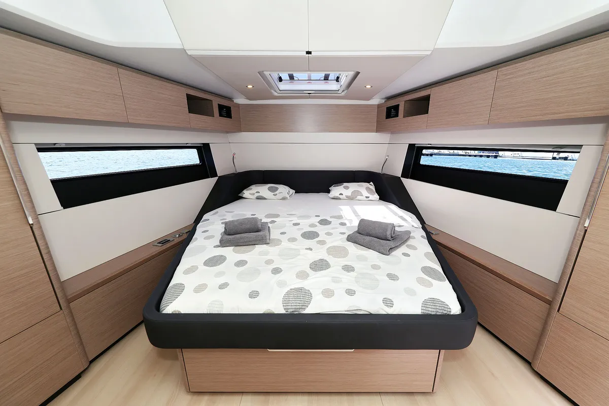 Cabin on Ocean Phoenix, a Hanse Yachts Hanse 510 sailboat at Grad Šibenik, Croatia