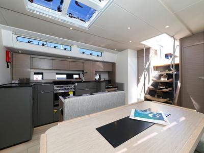 Galley of Ocean Phoenix, a Hanse Yachts Hanse 510 sailboat at Grad Šibenik, Croatia