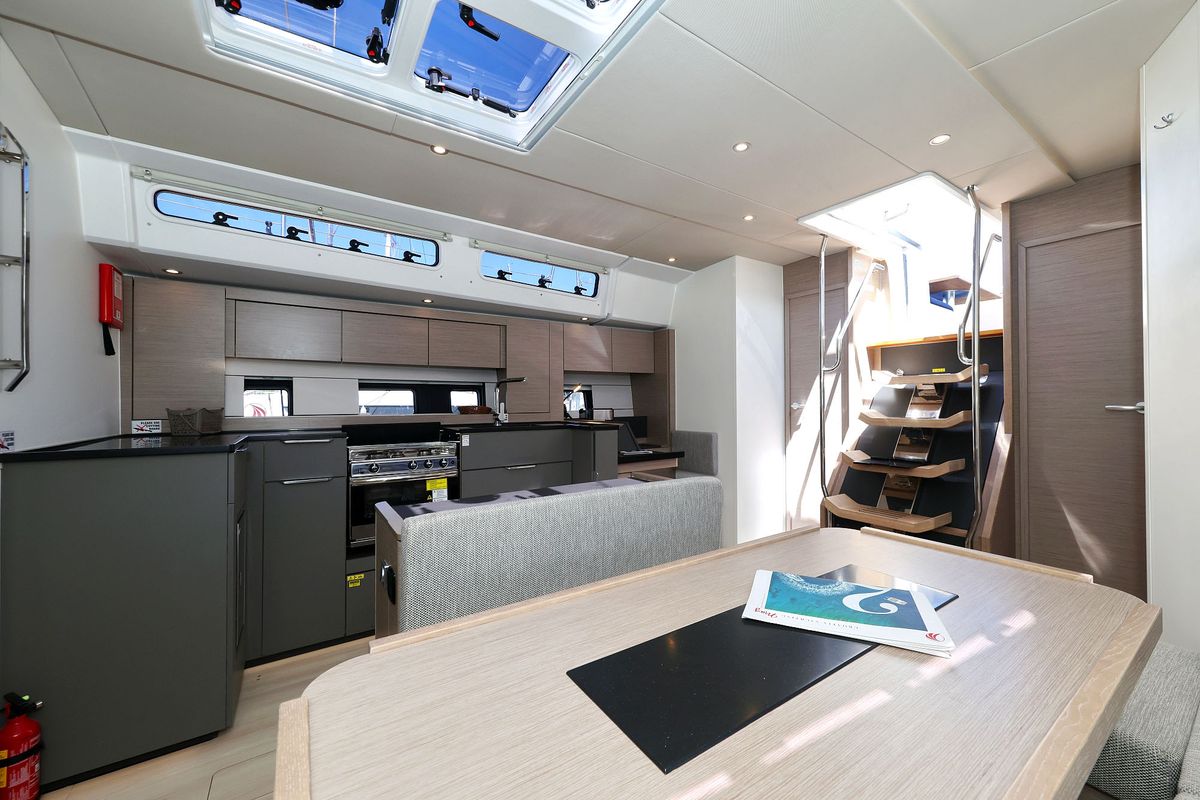 Galley of Ocean Phoenix, a Hanse Yachts Hanse 510 sailboat at Grad Šibenik, Croatia