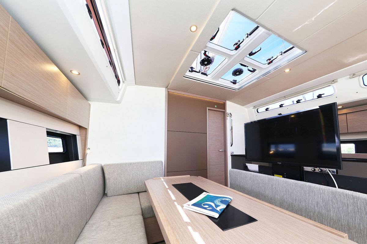Salon of Ocean Phoenix, a Hanse Yachts Hanse 510 sailboat at Grad Šibenik, Croatia