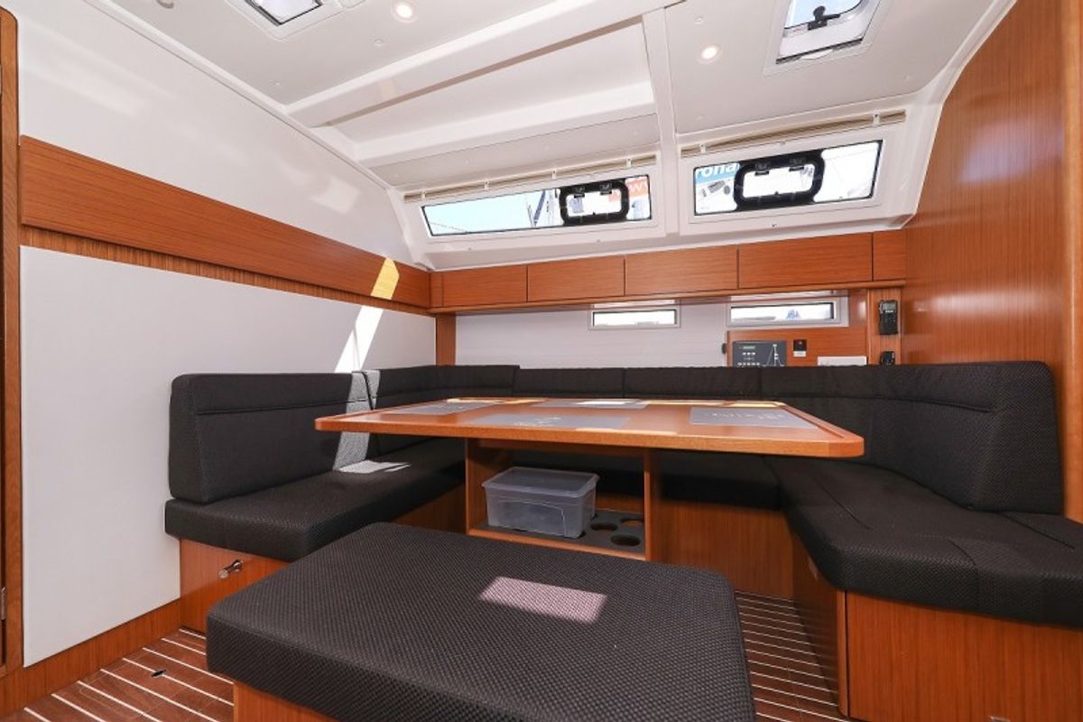 Salon of Hana, a Bavaria Cruiser 46 Style sailboat at Grad Biograd na Moru, Croatia